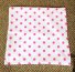 Crinkle Square  - Pink Spots